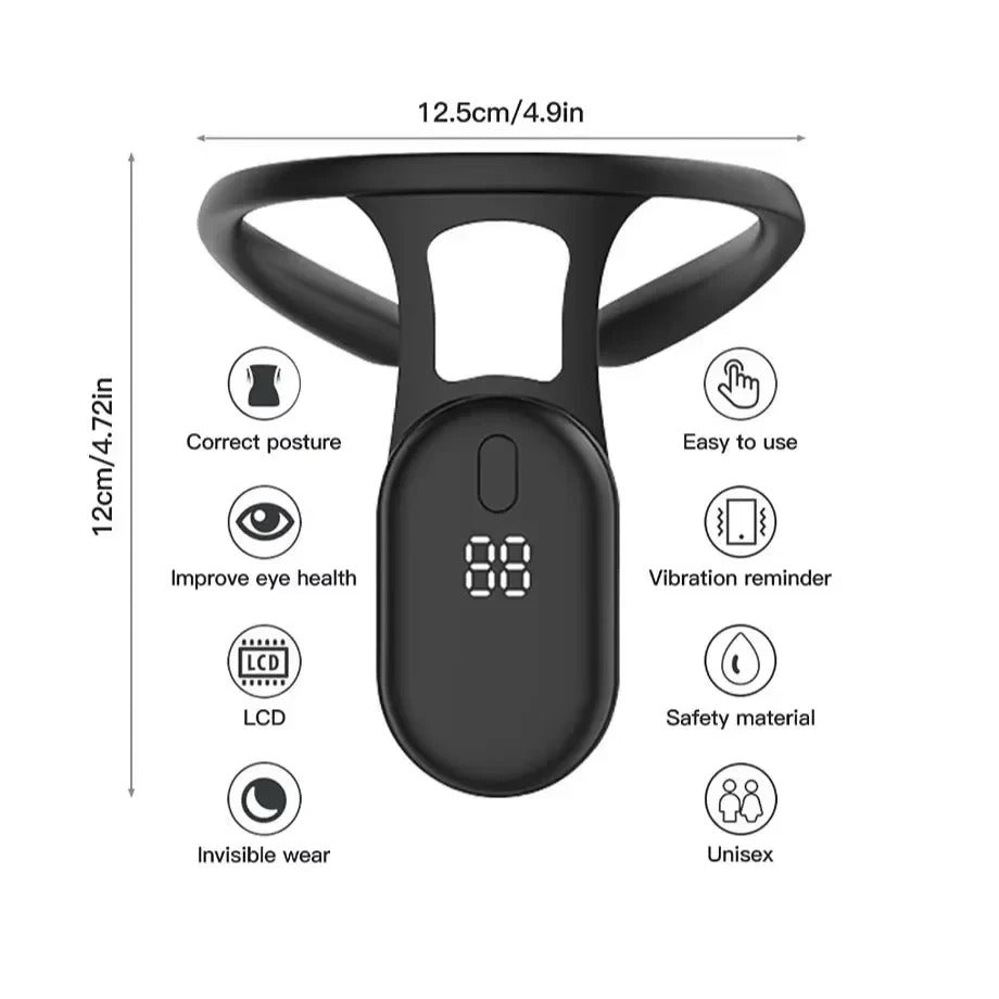 Smart Posture Corrector with Vibration Reminder | Adjustable Back Support Brace for Adults & Kids