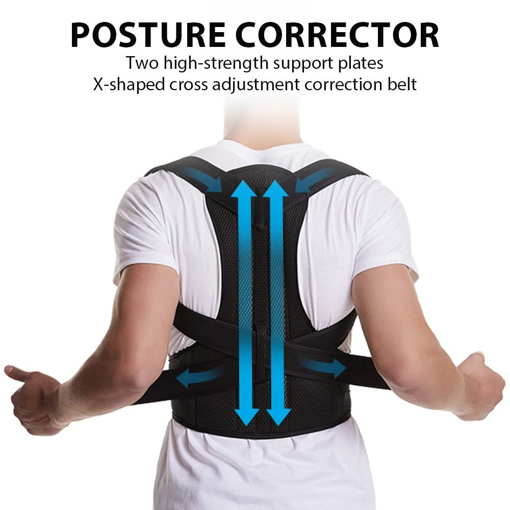 Adjustable Back Brace Posture Corrector for Men & Women – Relieve Back Pain