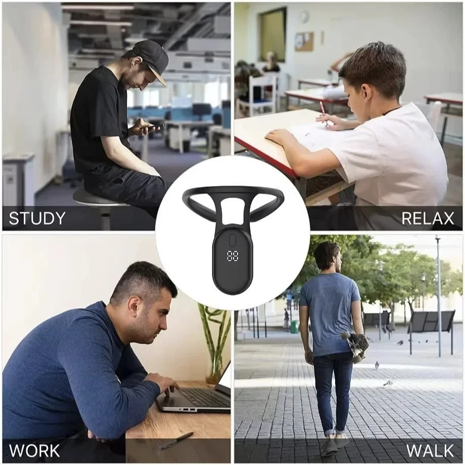 Smart Posture Corrector with Vibration Reminder | Adjustable Back Support Brace for Adults & Kids