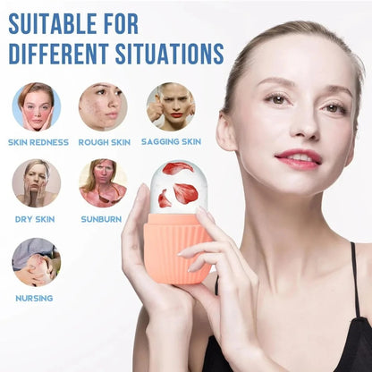 Ice Roller for Face & Eyes – Reduce Puffiness, Tighten Skin & Shrink Pores