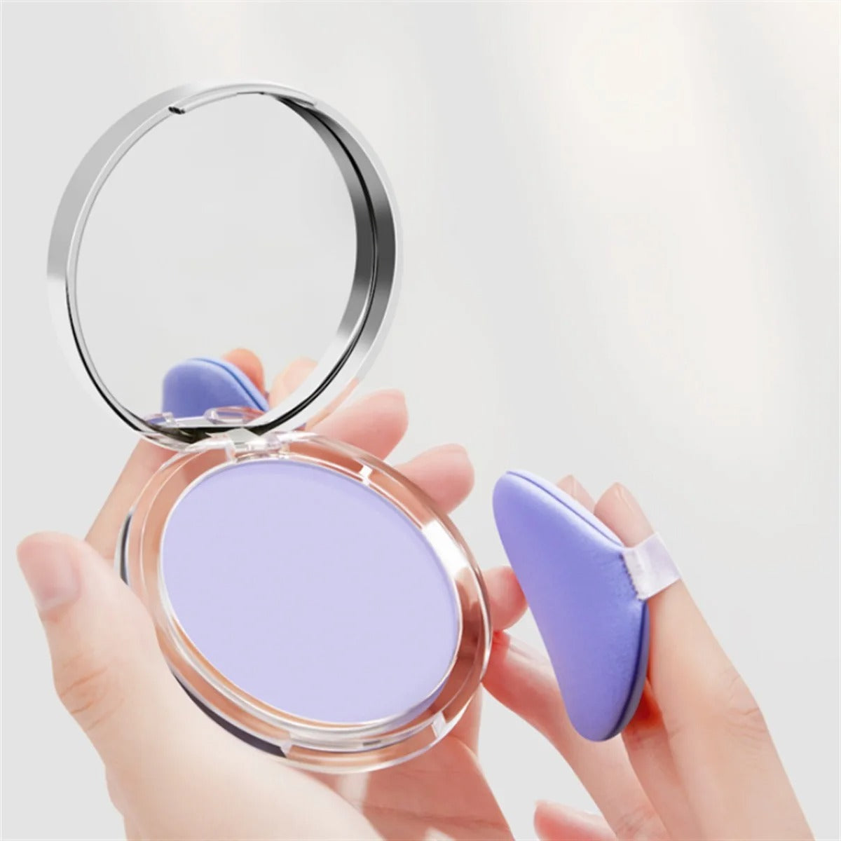 Candy Bella Violet Cream-to-Powder Foundation – Long-Lasting Oil-Control Compact for Natural & Flawless Skin