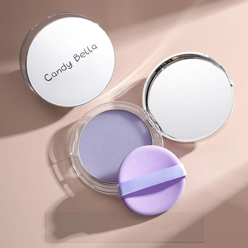 Candy Bella Violet Cream-to-Powder Foundation – Long-Lasting Oil-Control Compact for Natural & Flawless Skin