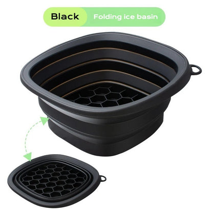 Collapsible Silicone Face Ice Bath Tray – Cold Therapy Facial Bowl for Puffiness, Glowing Skin & Travel Beauty Care