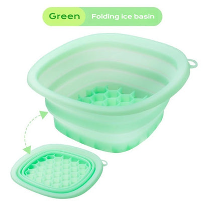 Collapsible Silicone Face Ice Bath Tray – Cold Therapy Facial Bowl for Puffiness, Glowing Skin & Travel Beauty Care